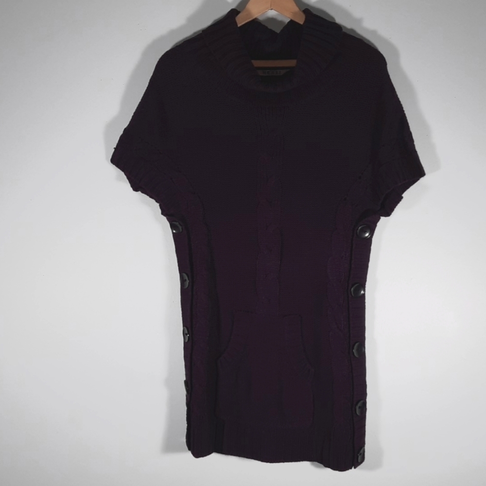 NWOT PURPLE  SWEATER TUNIC DRESS SZ M